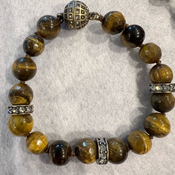 Chloe & Isabel Tiger Eye and Rhinestone 2 pc convertible set. - Picture 1 of 4
